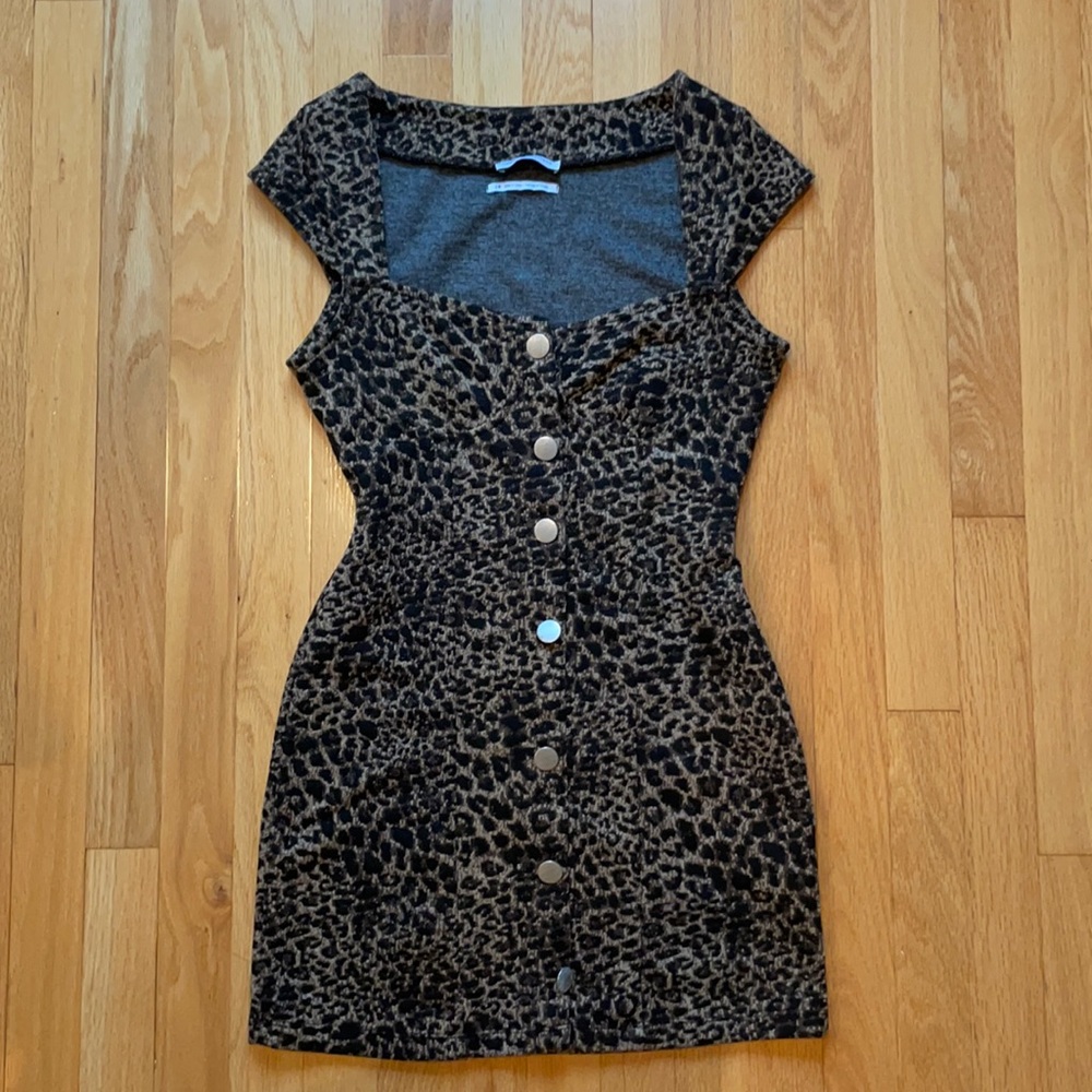 Leopard Print Mini Dress